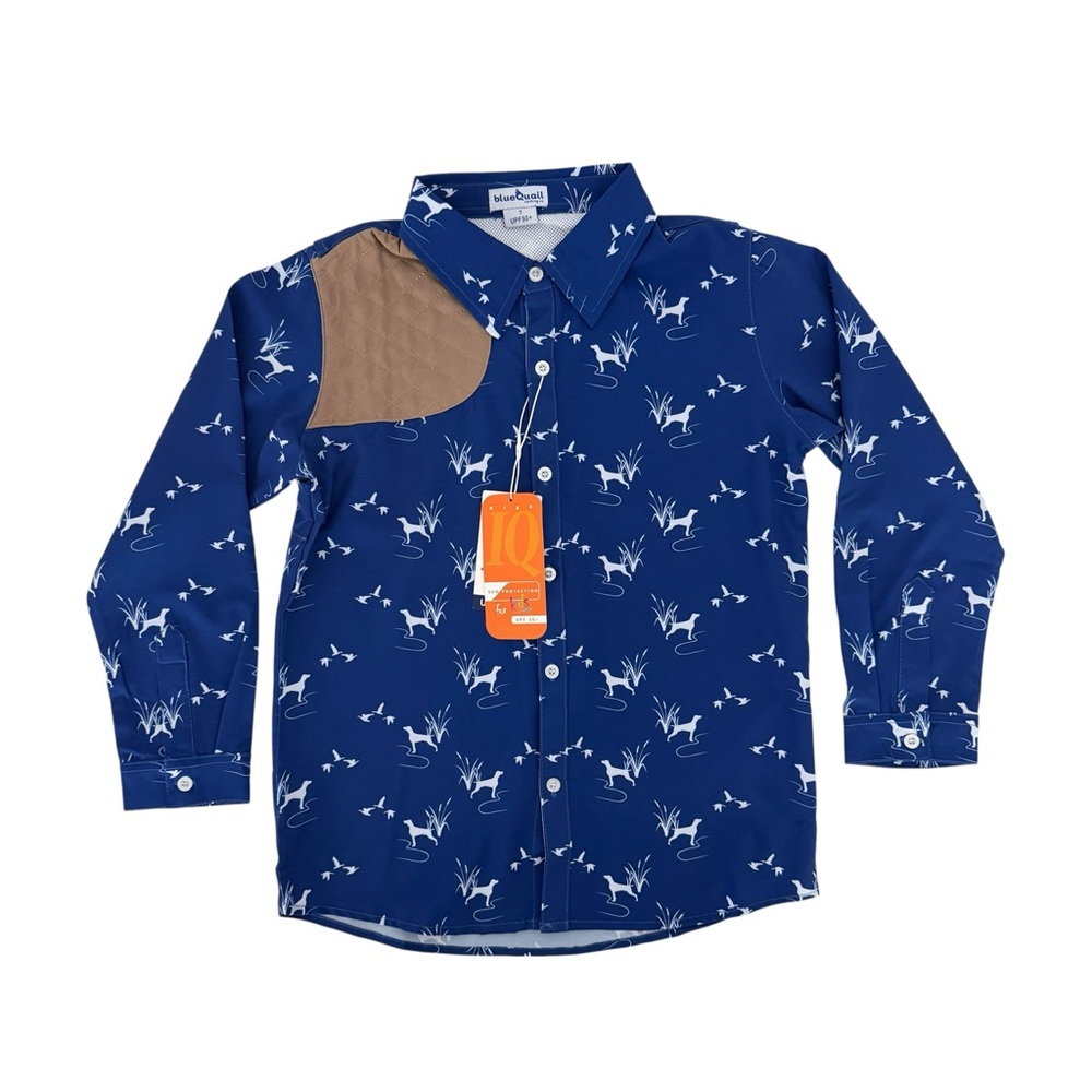 NWT Blue Quail Long Sleeve Button Down‎ Dog & Bird Print Shooting Shirt (7)